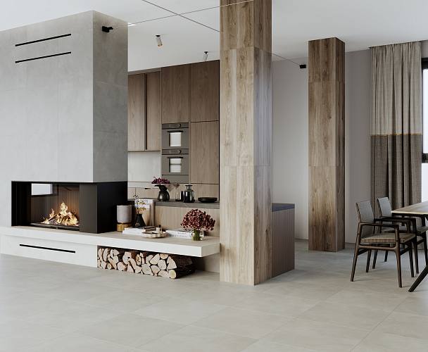 Evolution Smoke Керамогранит светло-серый SG603720R 59,5х59,5 Матовый Карвинг