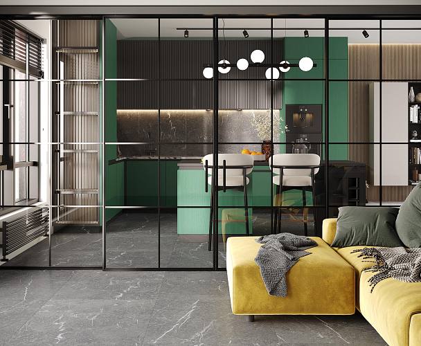 Fabric Natural Керамогранит серый 80x80 Лаппатированный
