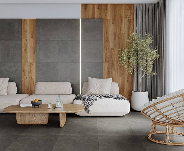 Smart Gris Керамогранит серый SG604420R 59,5х59,5 Матовый Структурный