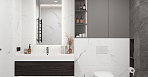 Mars Grey Керамогранит белый 60x120 Матовый Карвинг_8