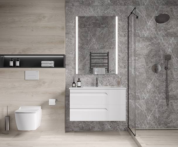 Mramor Story Grey Керамогранит серый 60х60 Полированный