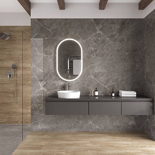 Mramor Chic Grey Керамогранит темно-серый 60х120 Полированный